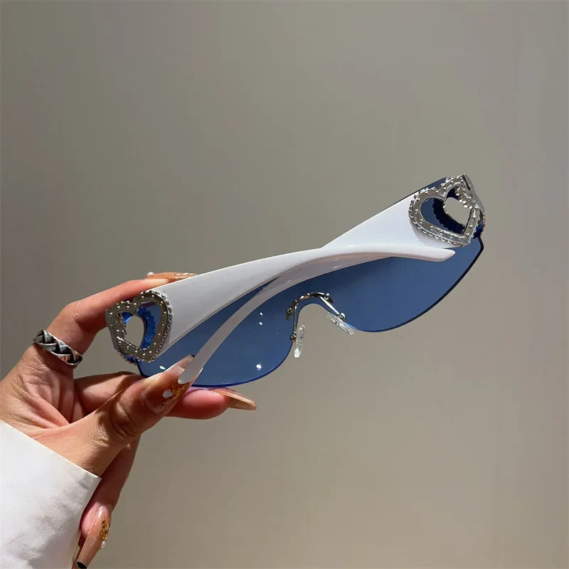 Vogue Heart Rhinestone Sunglasses